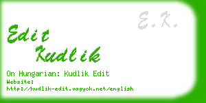 edit kudlik business card